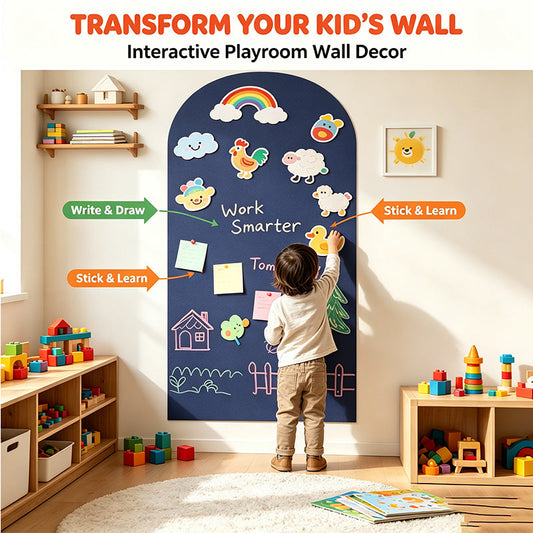 🎨🧲 Magnetic Whiteboard Wall Sticker – Draw, Erase & Play