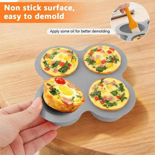 🧁✨ 4-Cavity Silicone Baking Mold – Bake & Release 4 Treats at Once