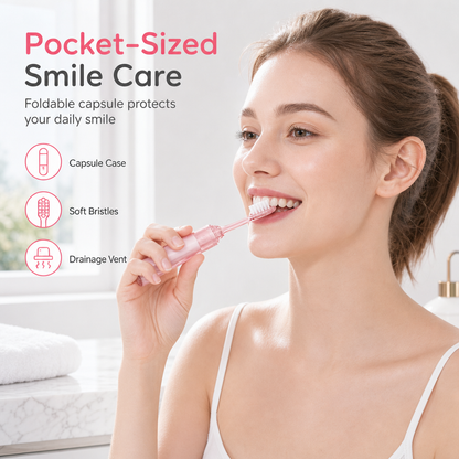 🪥✈️ 2-Piece Detachable Travel Toothbrush Set – Flip, Store & Go