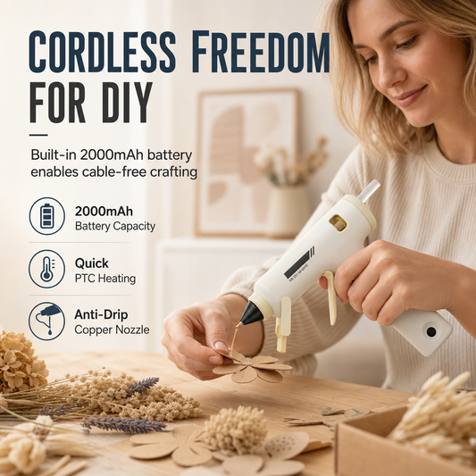 🔥✨ Rechargeable Mini Cordless Hot Glue Tool – Portable DIY Crafting