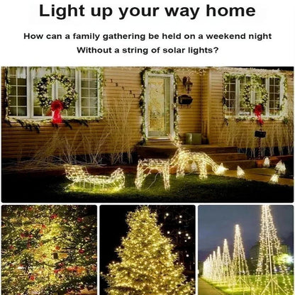 ☀️✨ Solar Decorative String Lights – 100 LEDs & 8 Lighting Modes