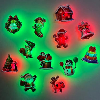 🖤Black Friday Hot Sale 50% OFF♟️🎄LED Christmas Light-Up Wall Decals – Easy Peel & Stick, Bright Festive Glow for Walls and Windows🎅💡