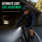 🔦 Smart Rechargeable Bike Headlight – Auto Brightness & Digital Display