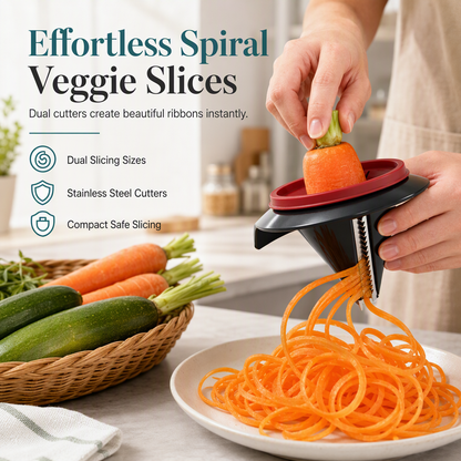 🥒 Handheld Vegetable Spiralizer – Easy Spiral Noodles & Garnishes
