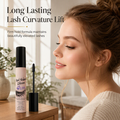 👁️ Waterproof Curling & Volumizing Mascara – Precision Silicone Brush