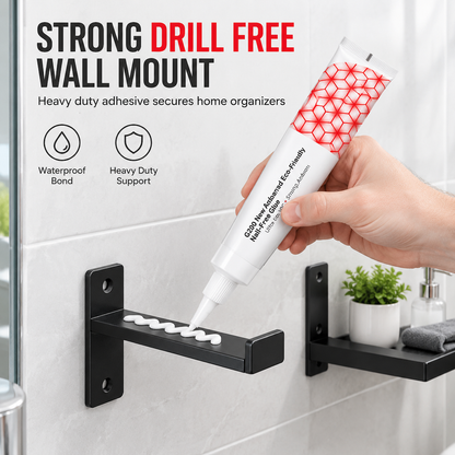 🔧 Strong Waterproof No-Nail Adhesive – Drill-Free Mounting Glue