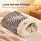 🐱 Cozy Plush Cat Sleeping Bag – Thick Warm Cave Bed for Winter