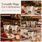 🍫 Ceramic Chocolate & Cheese Fondue Mug – Candle-Warmed Dipping Set