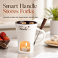 🍫 Ceramic Chocolate & Cheese Fondue Mug – Candle-Warmed Dipping Set