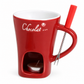 🍫 Ceramic Chocolate & Cheese Fondue Mug – Candle-Warmed Dipping Set