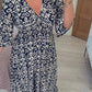 🔥Hot Sale 40% OFF 💞 Bohemian Casual Print V-Neck Long Dress