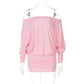 👗💐49% OFF! Off-Shoulder Pleated Skirt – Flattering cut for every body shape ✨💃【Limited Offer】